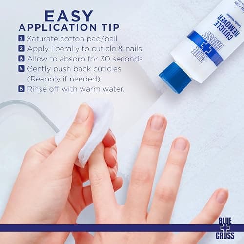Cuticle Remover & Softener Liquid for Nails – Blue Cross Professional Nail Care with Lanolin, Hydrating Treatment for Dry Cuticles & Hangnails, Made in USA, 6oz thumbnail 4