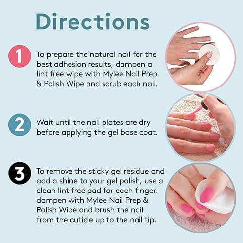 Mylee Nail Gel Polish Prep Wipe + Remover Cleanser UV LED Manicure Acetone 2x250ml by Mylee | UV/LED Manicure Acetone thumbnail 4