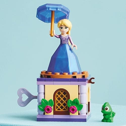LEGO Disney Princess Twirling Rapunzel 43214 Building Toy with Diamond Dress Mini-Doll and Pascal The Chameleon Figure, Wind Up Toy Rapunzel, Disney Collectible Toy for Girls & Boys Age 5+ Years Old thumbnail 4