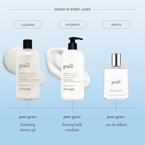 philosophy pure grace hydrating bath & shower gel - efficiently cleanses, soothes & comforts dry skin - vegan & cruelty free formula thumbnail 4
