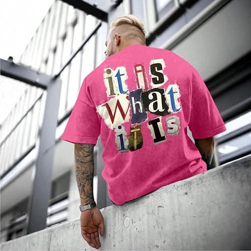 Zoemghc Men's Graphic Tees Funny Letter Print Vintage Oversize T Shirts Acid Wash Shirt Streetwear Rapper Casual Tee Top thumbnail 2