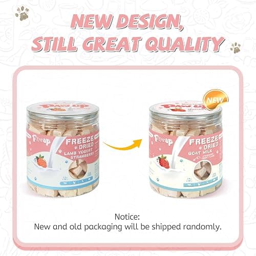 PAWUP Freeze Dried Dog Treats, Goat Milk Yogurt Flavor with Strawberry, Gentle Goat Milk Snacks for Sensitive Stomachs Puppies, 2.8 oz thumbnail 8
