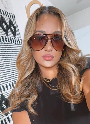 GUVIVI Retro Aviator Sunglasses for Women Men Oversized Classic 70s Vintage Trendy Tangle Free Square Aviators Sun Glasses thumbnail 7