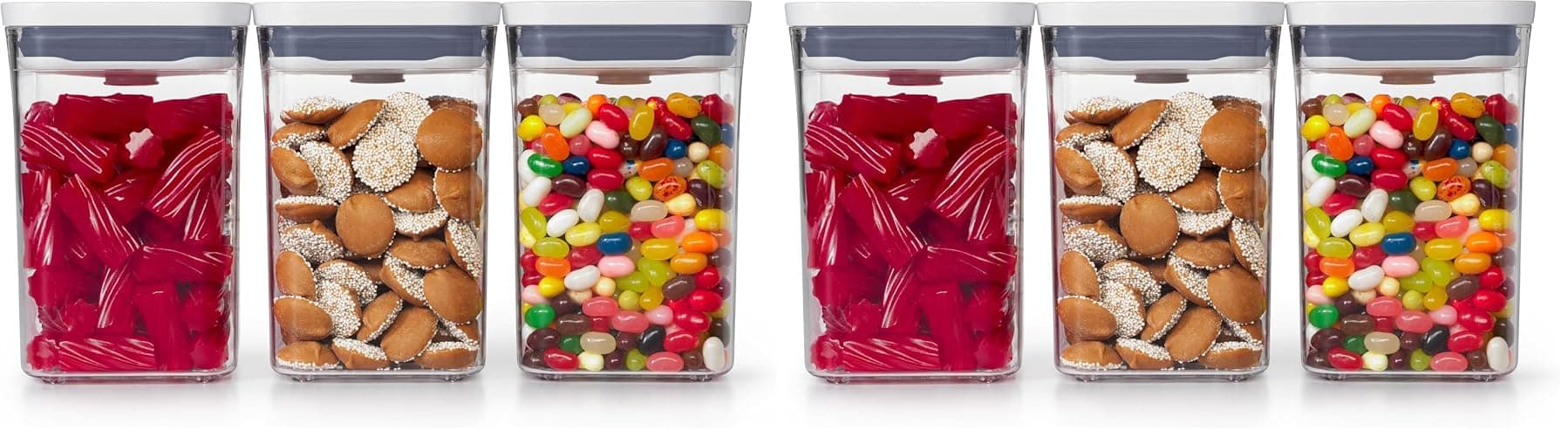 OXO Good Grips 3-PC Small Square Short POP Container Set,(Pack of 2) - Image 1