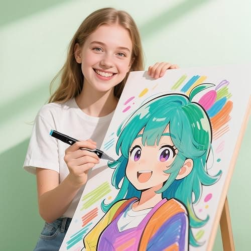 MarkMuse 80 Alkohol Marker Set, Doppelspitze (Meißel & Feinspitze) Blitzschnell Trocknende Alkohol Marker Stifte für Studenten, Künstler & Anfänger – Ideal für Manga, Skizzen, Design-Projekte thumbnail 2