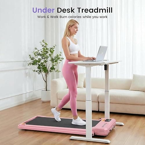 Small Walking Pad Treadmill with Incline - Under Desk Treadmills with Handle Bar, Compact Portable Foldable Treadmills for Home Small Spaces, Office, Remote Control & LED Display thumbnail 3