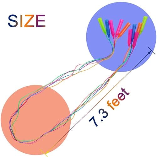 Aneco 10 Pack Kids Jump Rope Set Colorful Outdoor Jump Ropes 7.3 Feet Jumping Ropes Great Birthday Party Sports Activities Favors Gift thumbnail 3
