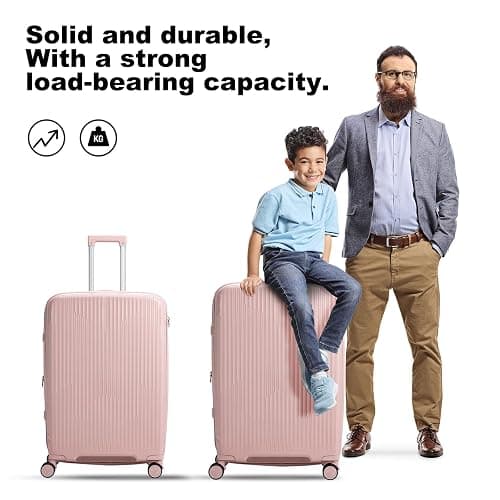 Nazhura Luggage Set, 3-Piece Hardside Suitcase Set, 20-inch Carry On, 24-inch, 28-inch Luggage thumbnail 6