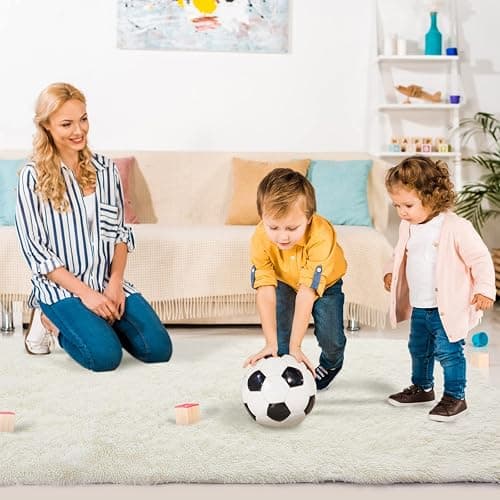 YOBATH Fluffy Large Area Rugs 8x10 for Living Room Bedroom, Soft Fuzzy Big Shaggy Carpet Rugs for Girls Boys Kids Indoor Floor Nursery Home Decor, Cream White - 10' x 8' (Rectangular) - Cream White thumbnail 6