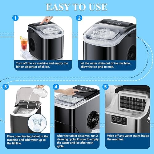 Ice Machine Cleaner Descaler Tablets-36Pack Ice Maker Cleaner Compatible with Frigidaire, Opal, GE Profile, Kitchenaid, Nickel Safe Scale Remover for Countertop, Nugget Ice Makers thumbnail 3