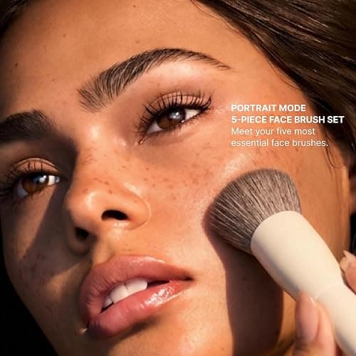 Morphe Portrait Mode 5 Piece Makeup Brush Set - Professional Makeup Brushes for Foundation, Concealer, Powder, Bronzer - Expertly Engineered Face Brush Kit for Smooth, Streak-Free Application (5 ct) thumbnail 3