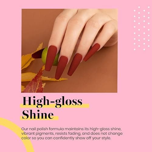 Beetles Burgundy Red Gel Polish – Blanchett Maroon Winter Gel Nail Polish, 15ml Dark Plum Red Color UV Lamp Soak Off Manicure DIY at Home Nails Gifts for Women thumbnail 4