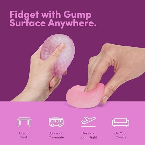 Gump Surface Gel-Filled Stress Ball | Ultra-Squishy Fidget Toy for Stress Relief & Focus | Anxiety Ball for Adults & Teens | Sensory Squeeze Toy | Warm Mix 2 Pack thumbnail 5