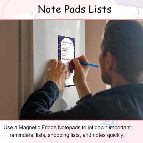 AZUREAL 8 Pack Magnetic Notepads for Refrigerator, Magnetic Notepads for Refrigerator, Flower and Fruit Design Grocery List Pad for Fridge, Full Magnet Back Shopping Lists, 30 Sheets Per Note Pads thumbnail 6