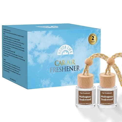 HoogaLife Car Air Freshener Diffuser 2 Pack Hanging Mahogany Teakwood Car Air Freshener for Women 45+ Days Long Lasting Fragrance Made in USA thumbnail 6