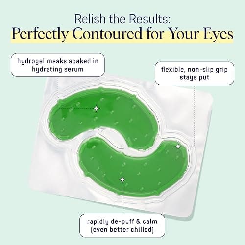 SpaLife In a Pickle Hydrogel Under Eye Patches for Dark Circles | Pickle Gifts for Women | Hydrating Undereye Masks for Bags and Puffiness | Pack of 8 Pairs (8 Undereye Treatments) thumbnail 6