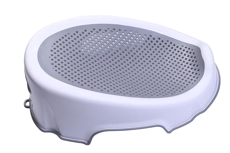 REQUISITE NEEDS Baby Bath Support, Non-Slip Infant Bathing Seat, Grey, Safe for Newborns up to 6 Months, Comfortable Perforated Design thumbnail 4