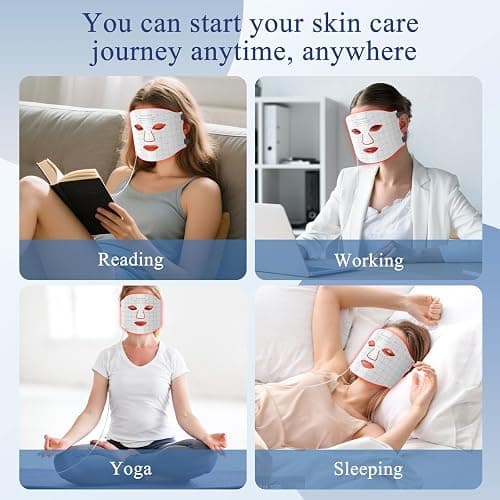 Fiogeo LED Light Therapy mask (FM-02, Red Light Therapy for Face, Red Light Mask, thumbnail 6