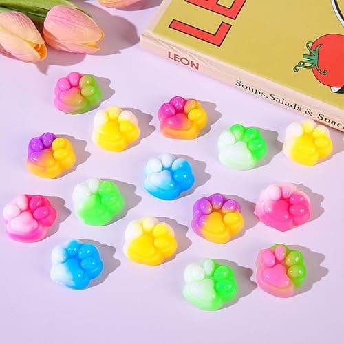 Taba Squishies, Taba Squishy Paw Cat's Paw Squishy Toys Kawaii Stress Reliever Anxiety Toys for Boys Girls Goodie Bag Stuffers for Toddlers (30pcs) thumbnail 2