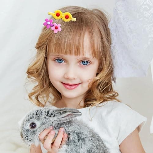56PCS Toddler Hair Accessories Set: Colorful Rainbow Barrettes, Pins, Candy Fruits, Butterflies for Kids' Stylish Hairstyles - 56 PCS thumbnail 6
