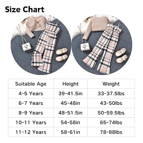 HIHA Girls Sleeveless Jumpsuits Outfit Long Sleeve Twist Front Tops Romper Clothes Set Size 4-12 thumbnail 6