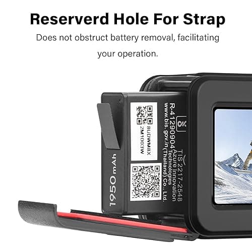 TYUANDOUER Silicone Case for DJI Osmo Action 5 Pro, 4-in-1 Set Protective Sleeve Cover for DJI Action 5 Pro with Lost-Proof Strap/Neck Strap/Lens Cap - Blue - Blue thumbnail 7