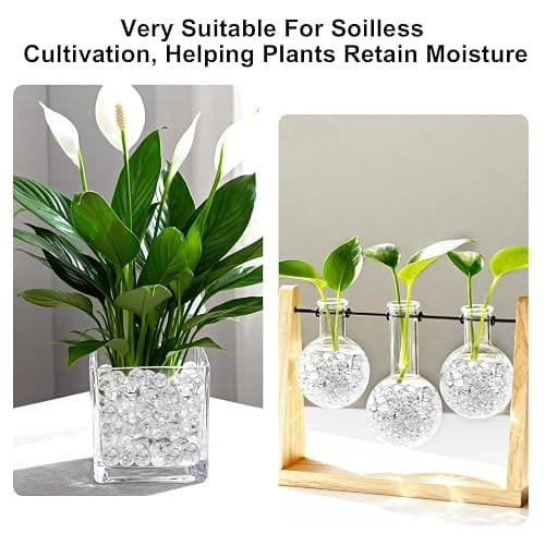 FALAMON 140,000 Clear Beads for Vases, Transparent Vase Filler, Christmas Decoration, Wedding Centerpiece, Floating Candles, Floral Decoration thumbnail 5