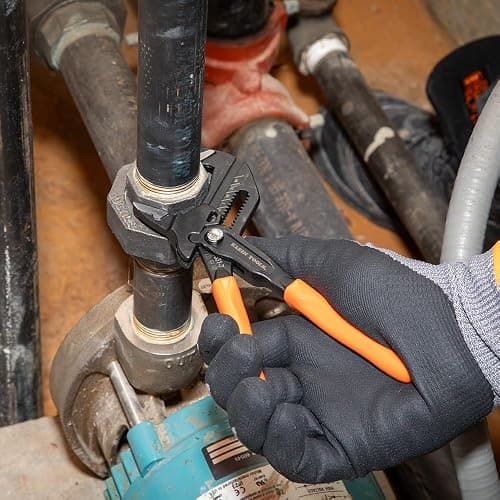 Klein Tools D53102KIT Adjustable Pliers Wrench Set, Compact High-Leverage Parallel Smooth Jaw Pliers, 7-Inch and 10-Inch, 2-Piece thumbnail 7