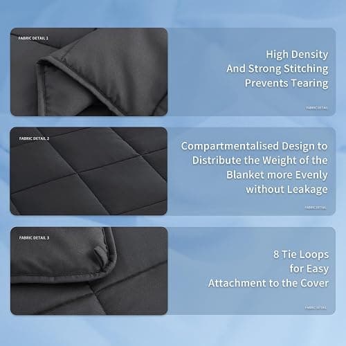 Topcee Weighted Blanket (20lbs 60"x80" Queen Size) for Adult All-Season Summer Fall Winter Cooling Breathable Heavy Microfiber Material with Glass Beads Big Blanket Soft Thick Comfort thumbnail 4
