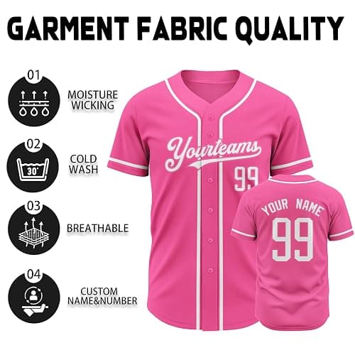 Custom Baseball Jerseys Personalized Name Number Team Shirts Customized Softball Uniforms with Logo for Men Women Youth thumbnail 3