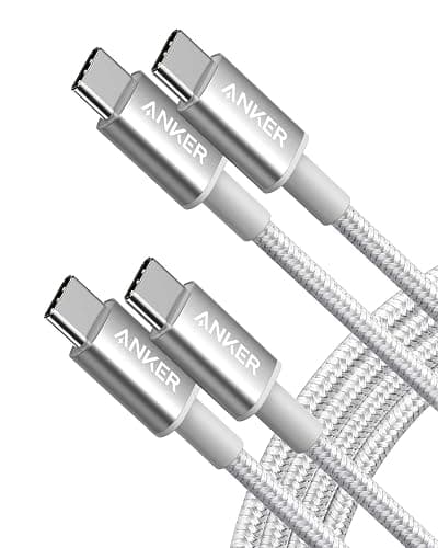 Anker USB C to USB C Cable, Type-C 60W Fast Charging Cable (6 FT, 2Pack) for iPhone 17 Series, iPad mini 6 and More (Silver) - Image 1