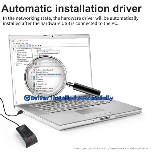 JIAN BOLAND USB Fingerprint Reader Fingerprint for Windows10/11, Windows Hello Automatic Driver Installation with 5ft Extension Cable-Windows Password Free Operation thumbnail 6