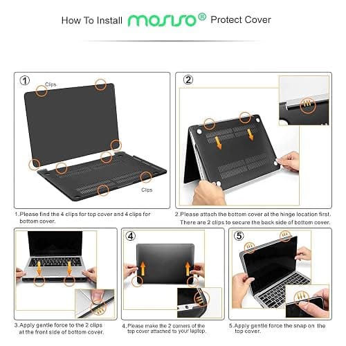 MOSISO Compatible with MacBook Pro 13 inch Case M2 2025, 2024, 2023, 2022-2016 A2338 M1 A2251 A2289 A2159 A1989 A1708 A1706, Plastic Hard Shell&Keyboard Cover&Screen Film&Storage Bag, Lavender Gray thumbnail 3