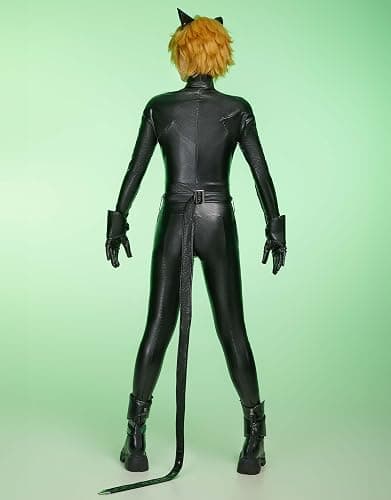 Unisex Miraculous Ladybug Cat Noir Cosplay Set Officially Licensed PU Leather Bodysuit Jumpsuit with Accessories thumbnail 4