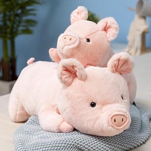 Fawowe Weighted Stuffed Animals, Weighted Pig Stuffed Animal Cute Pig Weighted Plush Animals Hugging Pillow Toy Gifts for Adults and Kids, 15.7 inch thumbnail 2