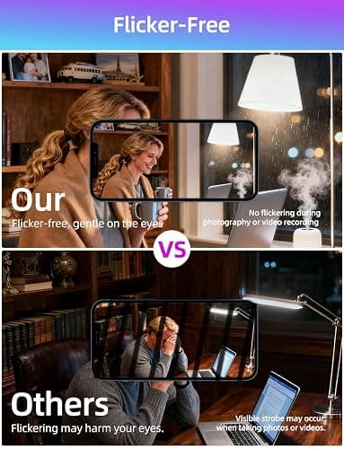 ILC Colour Changing Light Bulbs 85W Equivalent, Remote Control Light Bulb 2700K Warm White, LED RGB Light Bulb 6 Modes, Timing, Sync, E26 Screw Base (2 Pack) thumbnail 8