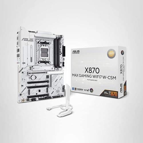 ASUS X870 MAX GAMING WIFI7 W AMD AM5 ATX Motherboard, 8-layer White PCB, 12+2+1 80A DrMOS, DDR5, PCIe 5.0 x16 Q-Release, 3x M.2, Wi-Fi 7 Q-Antenna, USB4® Type-C®, 2.5Gb LAN, BIOS FlashBack™, Aura Sync thumbnail 12