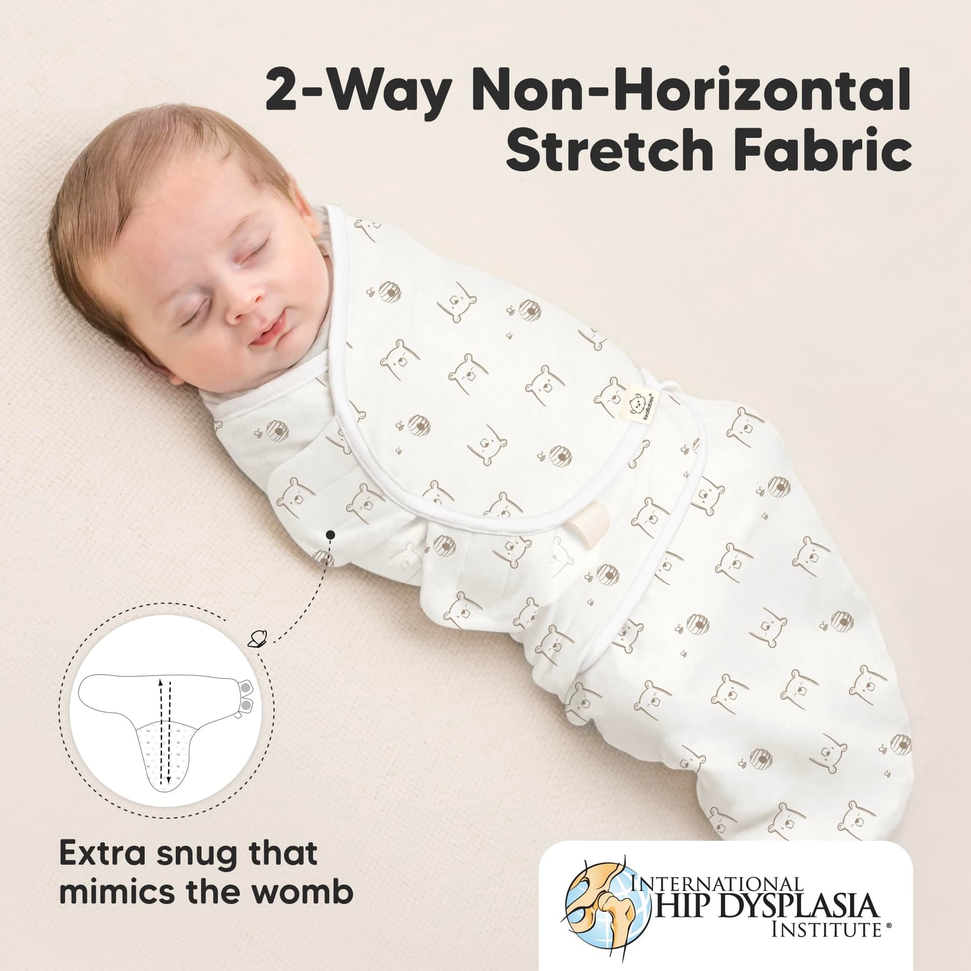 KeaBabies 3-Pack Organic Baby Swaddles for Newborns, Infant (Bumble Bear, OS) thumbnail 5