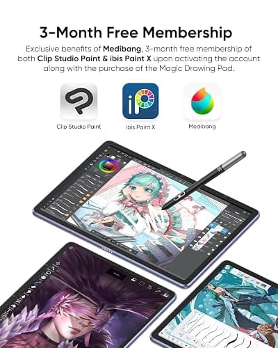 XPPen Standalone Drawing Tablet No Computer Needed Magic Drawing Pad with 16384 Pressure Levels X3 Pro Slim Pencil 12.2-inch Digital Art Tablet with Paper-Like Screen, 8GB + 256GB Portable for Artists thumbnail 5