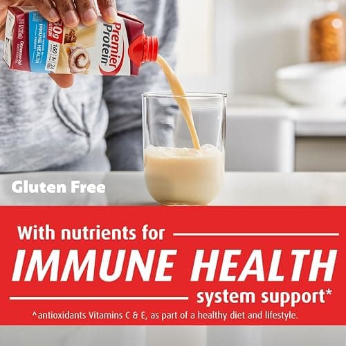 Premier Protein Shake, Cinnamon Roll, 30g Protein, No Added Sugar, 24 Vitamins & Minerals to Support Immune Health, 11 fl oz, 4 Pack (Packaging May Vary) thumbnail 4