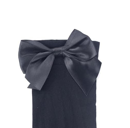 Bestjybt Women's Satin Bow Stockings Thigh High Over Knee Stockings thumbnail 3