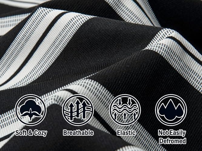 Derminpro Men's Stripe Polo Shirts Short Sleeve Loose Fit Collared T-Shirts thumbnail 4