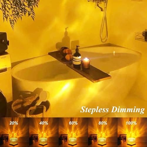 Aurora Ocean Wave Lights Projector No Wiring, Touch Cube Color Changing Light with 16 Colors 4 Modes Dimmable Cordless Mood Lamp for Shower, Northern Light for Bedroom Bathroom, with Remote (Large) thumbnail 4