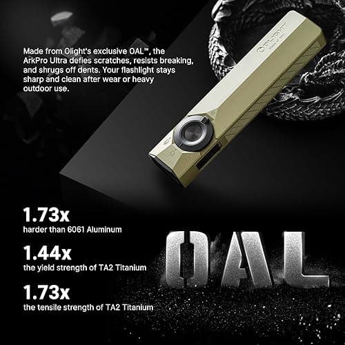 OLIGHT ArkPro Ultra EDC Flat Flashlight, Rechargeable Portable Flash Light, 1700 Lumens with White LED, UV and Green Beam for Working, Emergency, Camping, Everyday Carry (Olive Green CW) thumbnail 6