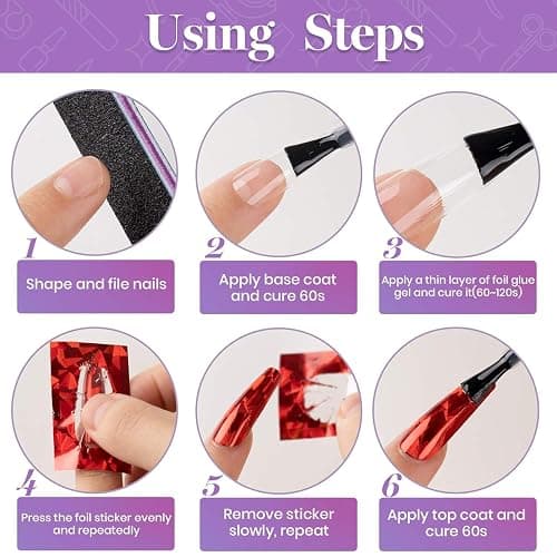 Beetles 15ml Nail Foil Glue, Foil Transfer Gel for Nails Stickers Transfer Nail Art Gel Nail Polish Soak Off LED Lamp Required Manicure DIY at Home Nail Gifts for Women thumbnail 5