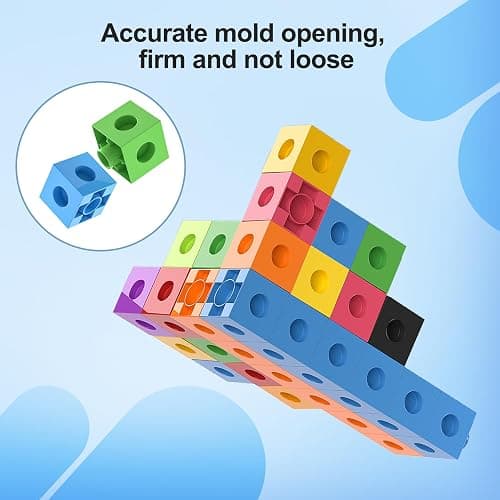 TOMMYHOME Math Linking Cubes with Box 301PCS, Preschool Math Manipulative, Kids Counting Blocks Play Set, Suitable for Learning Educational Supplies in Kindergarten. Great Gift for Boys & Girls (1) thumbnail 5