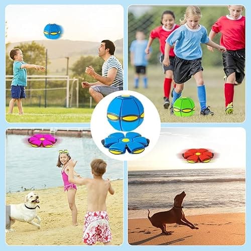 Genérico Pelota Saltarina para Niños, Gracioso Metaball Mágico, Platillo Volador Magic Metaball con 6 Luces, Children's Bouncing Ball para Interacción Entre Padres E Hijos, (Green) thumbnail 8