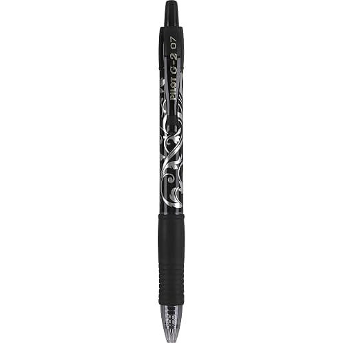 Pilot, G2 Premium Gel Roller Pens, Fine Point 0.7 mm, Fashion Collection, Black, Pack of 5 thumbnail 3
