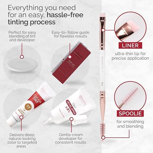 RB RENATA BEAUTY Tint Kit for Spot Coloring – Cream Hair Dye Kit with Developer and Application Brush, Covers Gray Hairs, Smudge-Proof, Long-Lasting Up to 4 Weeks, 20 Applications [Light Brown] thumbnail 7