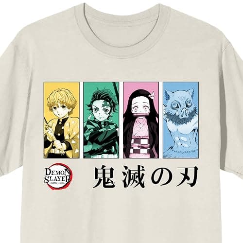 Demon Slayer SSN 1 Monochromatic Group Framed on Tofu Adult Crew Neck Short Sleeve T-Shirt thumbnail 2